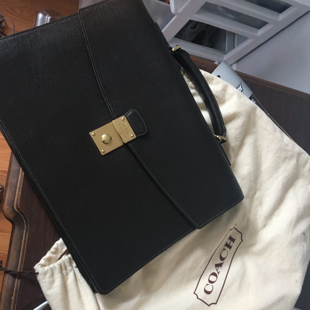 Brown Coach Briefcase w/ dustbag